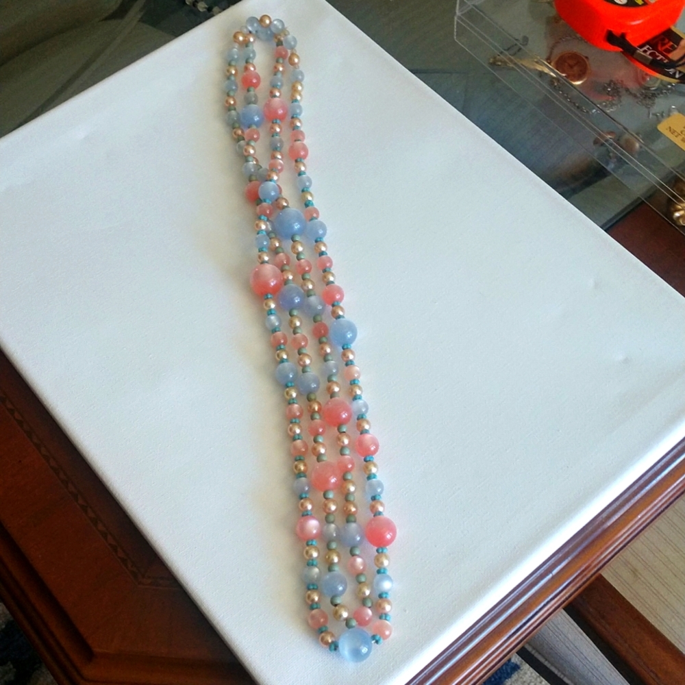 Multicolored Beaded Necklace ** Euc ** - image 2